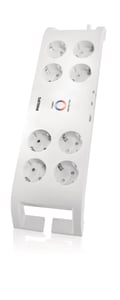 Philips SPN3080B/10 Überspannungsschutz, weiß, 8 x Netzsteckdose, 2 m