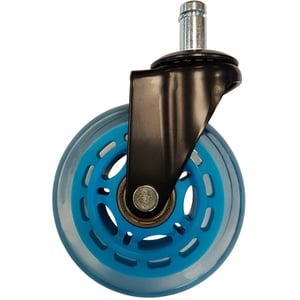 LC-Power LC-CASTERS-7LB-SPEED, tillbehör till kontors- och datastol, blå, plast, gummi, självjusterande hjul