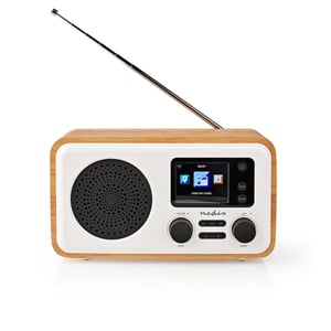 Nedis RDIN2000WT Digital Internet Radio, Brown, White