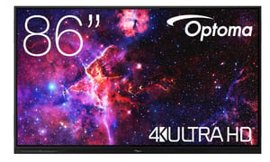 Optoma H1F0H08BW101 interaktives Whiteboard 2,18 m (86") 3840 x 2160 px Touchscreen Schwarz USB
