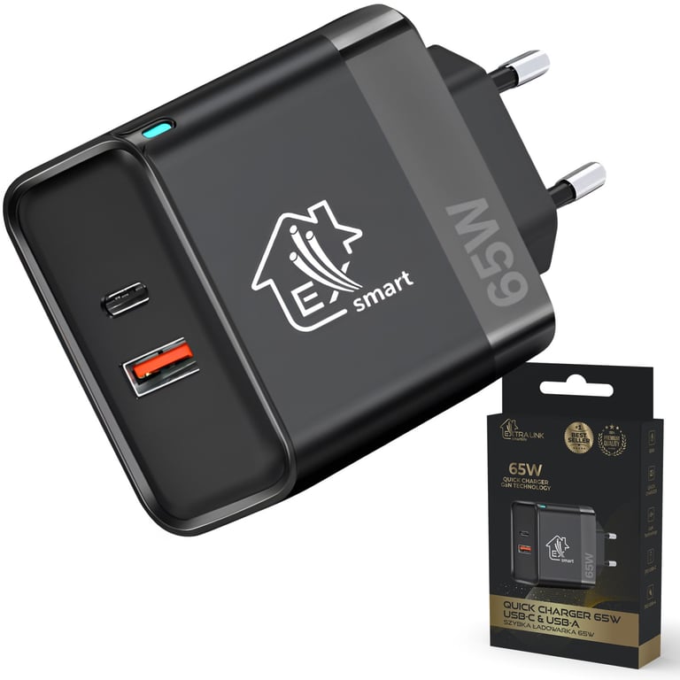 Extralink Smart Life 65W, USB-C + USB-A