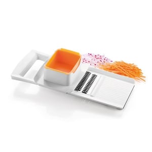 Tescoma 643854 Manual Grater / Spiralizer Flat Grater Orange, White