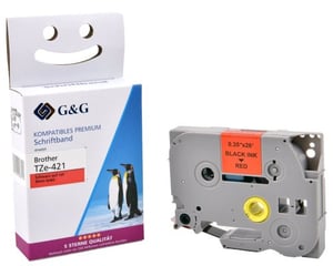 G&G 17085 taśmy do etykietowania Czarny na czerwonym TZe