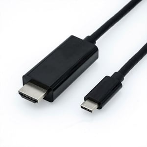 ROLINE 11.04.5841 Kabeladapter 2 m USB Typ C – HDMI, schwarz
