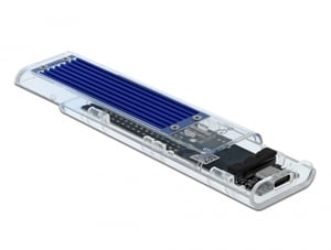 DeLOCK Obudowa zewnętrzna dla M.2 NVME PCIe SSD z USB Type-C żeńskim przezroczysty