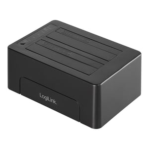 LogiLink QP0028 USB 3.2 Gen 2 (3.1 Gen 2) Type-C-Dockingstation für Festplatten, schwarz