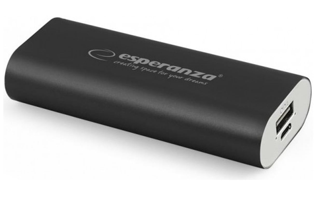 фото Зовнішній акумулятор (павербанк) Esperanza Hadron 4400 mAh Black (EMP105K)