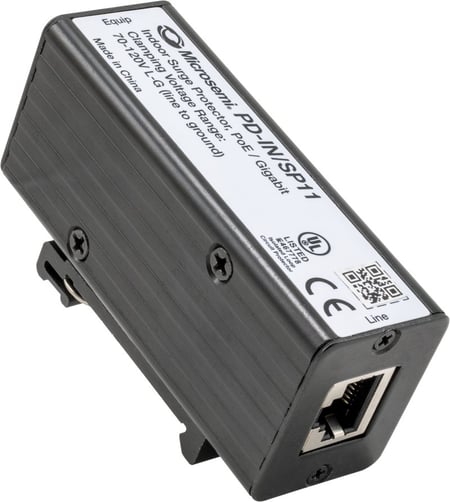 Microsemi PD-IN/SP11 ochrona przeciwprzepięciowa Czarny