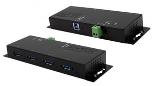 EXSYS EX-1184HMVS-2 huby i koncentratory USB 3.2 Gen 1 (3.1 Gen 1) Type-A 5000 Mbit/s Czarny
