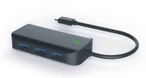 M-Cab 7070036 USB 3.2 Gen 1 (3.1 Gen 1) Type-C Hubs and Concentrators, 5000 Mbit/s, Black