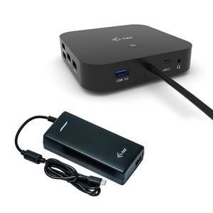 i-tec C31DUALDPDOCKPD100W Wired USB 3.2 Gen 1 (3.1 Gen 1) Type-C Docking Station, Black