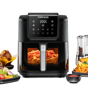 Rommelsbacher FRH 1700 fritös Enkel 8 l Fristående 1700 W Varmluftsfritös Svart, Rostfritt stål