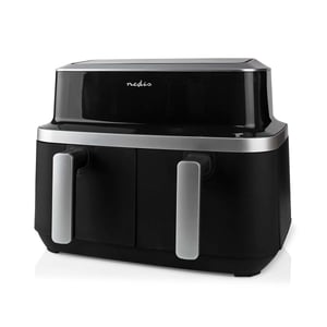 Nedis KAAF320BK frytkownica Podwójny 4,2 l Autonomiczny 2600 W Frytkownica na gorące powietrze Czarny