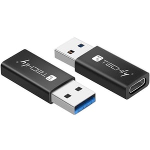 Techly IADAP USB3-AFT Adapter für USB-A- und USB-C-Kabel, schwarz