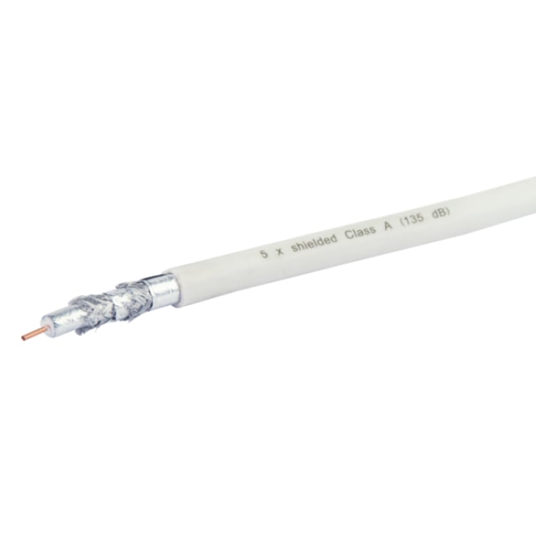 Schwaiger KOX13525 052 kabel koncentryczny 25 m Biały