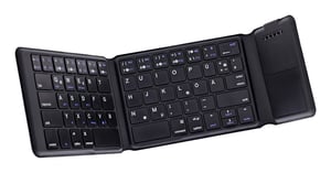 InLine 55379B klawiatura Uniwersalne Bluetooth QWERTZ Niemiecki Czarny