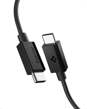 Spigen ACA08718 USB 2.0 Cable, 1 m, USB-C, 0.48 Gbit/s, 60 W, Black