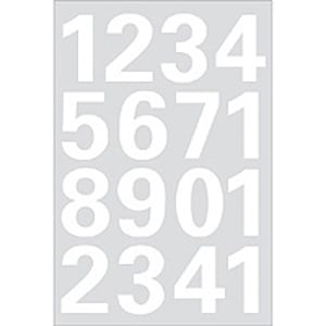 HERMA Numbers 25mm 0-9 weatherproof film white 1 sheet symbol samoprzylepny