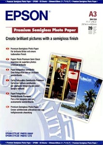 Epson Premium Semigloss Photo Paper, DIN A3, 251 g/m², 20 sheets
