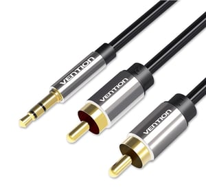 Vention BCFBI ljudkabel 3 m 3,5 mm 2 x RCA Svart