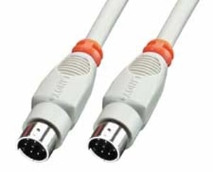 Lindy 8-polig Mini DIN-kabel, 2 m seriell kabel, grå