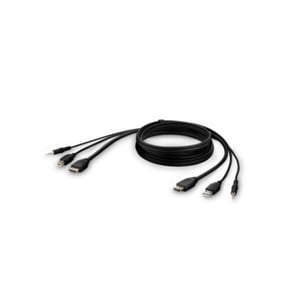 Belkin F1DN1CCBL KVM-Kabel, schwarz, 3 m
