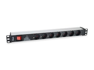 Equip 333309 1.8 m 7-outlet power strip, Indoor, Black, White
