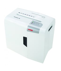 HSM X8 Aktenvernichter – Zerkleinerung durch Schneiden der Partikel, 58 dB, 22 cm, Silber, Weiß