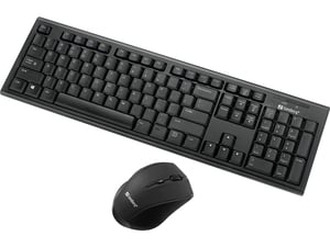 Sandberg 631-23 klawiatura Dołączona myszka Dom/Biuro RF Wireless QWERTY Angielski Czarny