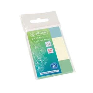 Herlitz 50033447 Selbstklebende Lesezeichen, 160 Blatt. Blau, Grün, Gelb