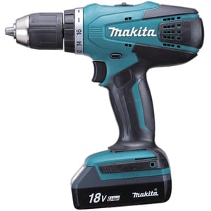 Makita DF457DWE wkrętak zasilany/zakrętark udarowy 1400 RPM Czarny, Niebieski