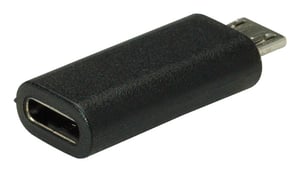 VALUE 12.99.3192 Adapter för Micro-USB B- till USB-C-kablar, svart