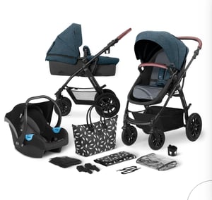 Kinderkraft XMOOV 3-i-1 terrängvagn med 1 sittplats. Blå