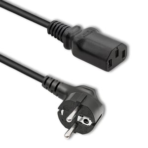 Qoltec 50368 kabel zasilające Czarny 1,5 m IEC C13 Wtyczka zasilająca typu F