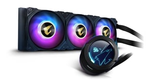 GIGABYTE AORUS WATERFORCE X 360 All-in-One-Flüssigkeitskühler für den Prozessor, 12 cm, schwarz