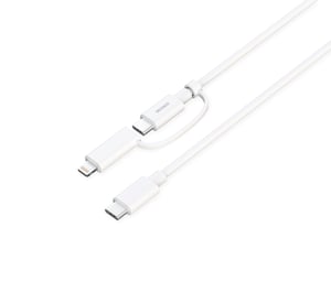 Deltaco IPLH-442-1 kabel Lightning 1 m Biały