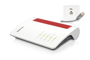 Box FRITZ! 7690 trådlös router med 2,5 Gigabit Ethernet och dubbla frekvensband (2,4 GHz/5 GHz) Vit