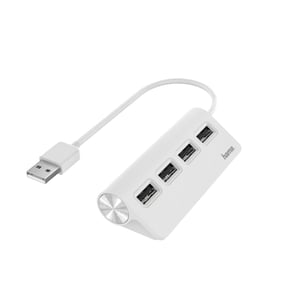 Hama 00200120 USB 2.0-Hubs und -Konzentratoren 480 Mbit/s Weiß