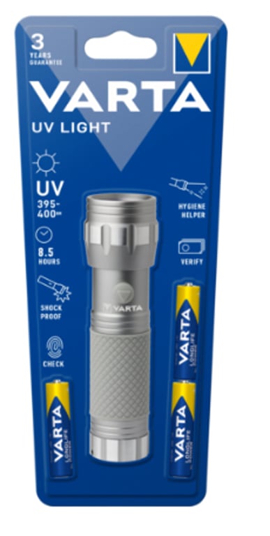 Varta 15638 101 421 latarka Srebrny Latarka UV UV LED