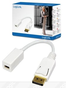 LogiLink DisplayPort / Mini DisplayPort Adapter, White