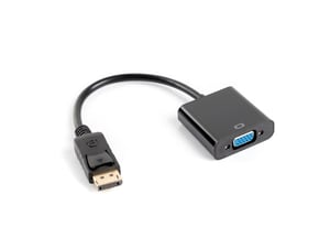 Lanberg AD-0002-BK kabeladapter 0,2 m VGA (D-Sub) DisplayPort Svart
