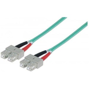 Techly ILWL D5-B-050/OM3 InfiniBand / Fiber Optic Cable, 5 m, SC Connector, Aqua