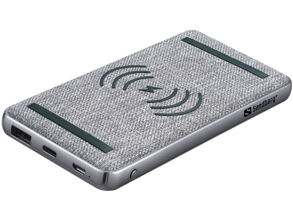 фото Зовнішній акумулятор (павербанк) Sandberg Powerbank 10000 PD20W Wireless 10000mAh (420-61)