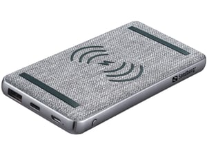 Sandberg 420-61 Lithium-Polymer (LiPo) Power Bank, 10,000 mAh, Wireless Charging, Black, Gray