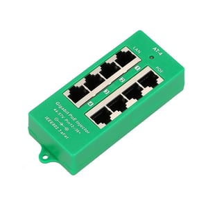 Extralink Gigabit PoE-injektor, 4-portars aktiv, 4 Gigabit-portar 802.3at/af, läge A