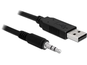 DeLOCK USB 2.0/3.5 mm 1.8m kabel audio 1,8 m 3.5mm Czarny