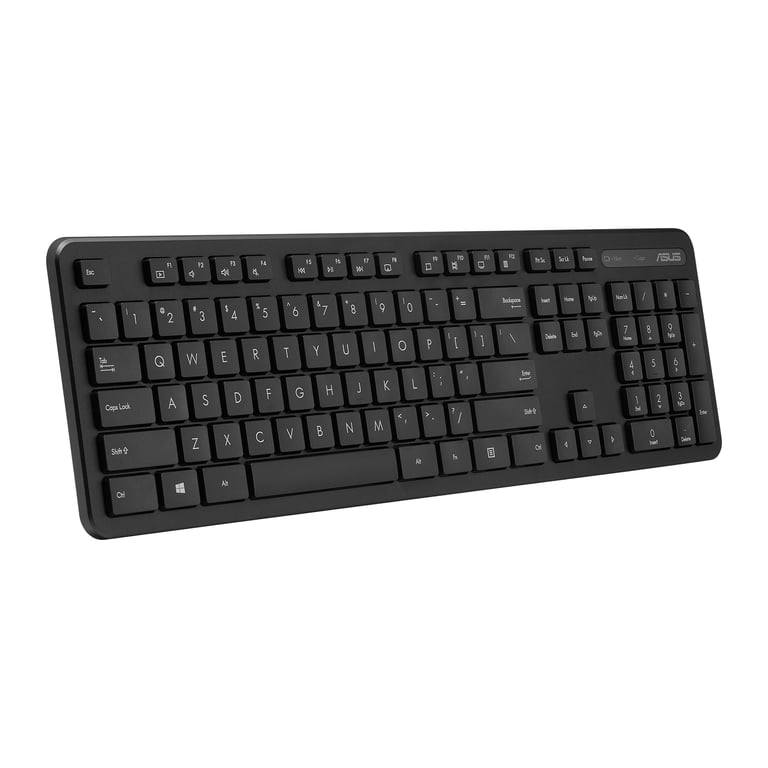 ASUS CW100 klawiatura Dołączona myszka Uniwersalne RF Bezprzewodowy + USB Czarny