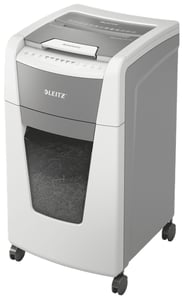 Leitz 80160000 dokumentförstörare, mikroskärning, 55 dB, 22 cm, grå, vit