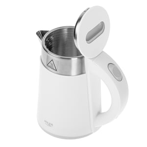 Adler AD 1372W czajnik elektryczny 0,6 l 800 W Metaliczny, Biały