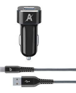 Cellularline TETRCBRSMKIT15WTYC Ladegerät für mobile Geräte, universell, schwarz, Zigarettenanzünder, automatisch